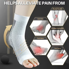 3 Pairs Toeless Compression Socks Ankle Sleeves Plantar Fasciitis