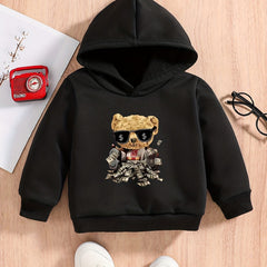 Cash Bear Baby Boys Hooded Sweatshirt Spring Fall