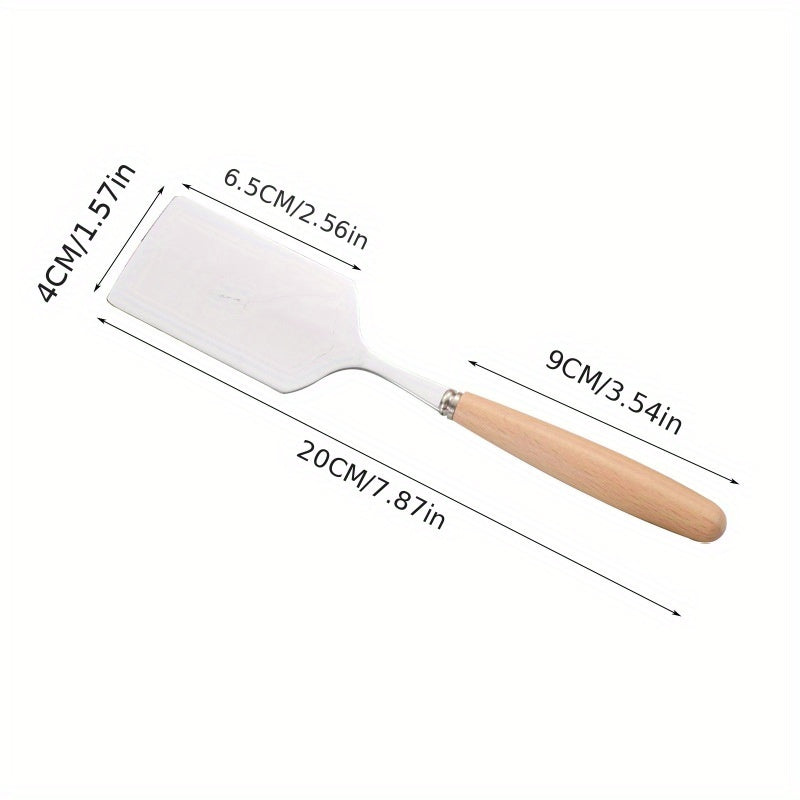 Stainless Steel Pancake Steak Shovel with Wooden Handle