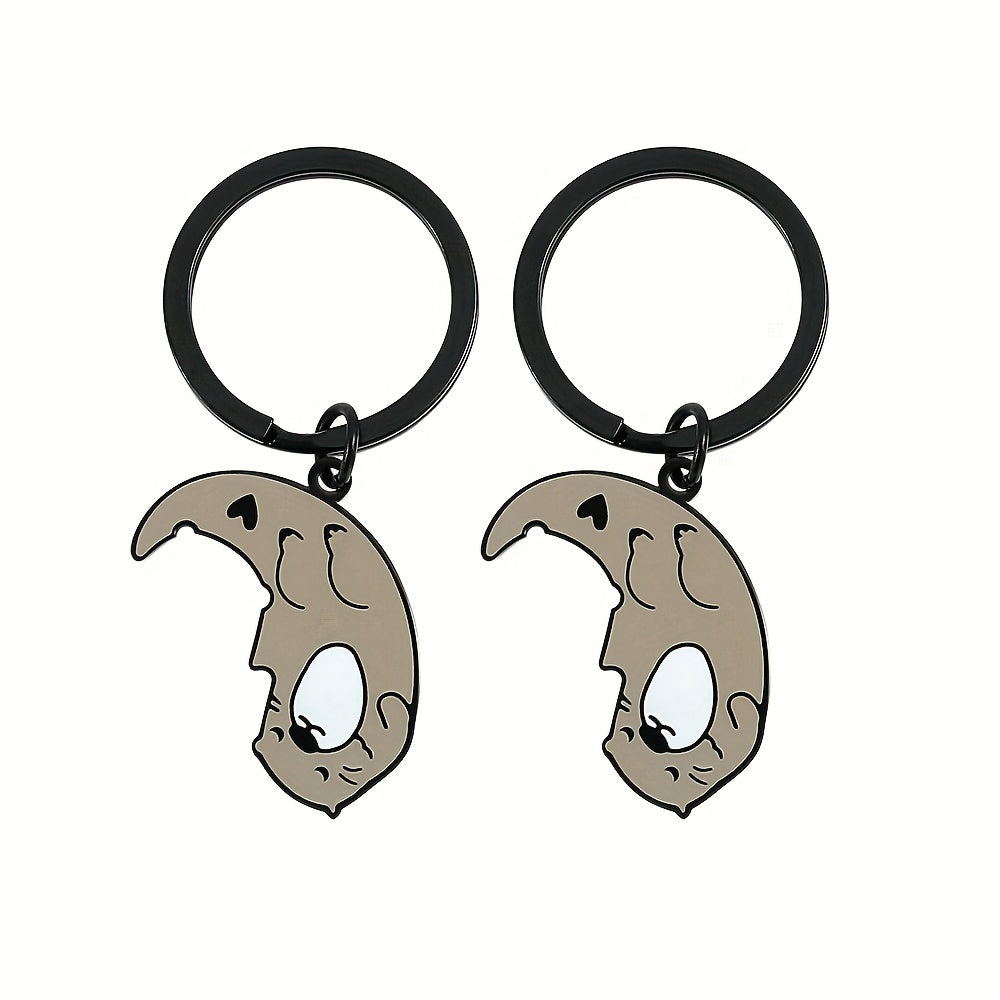 Couple Zinc Alloy Keychain Romantic Gift Anniversary Birthday Accessories Men