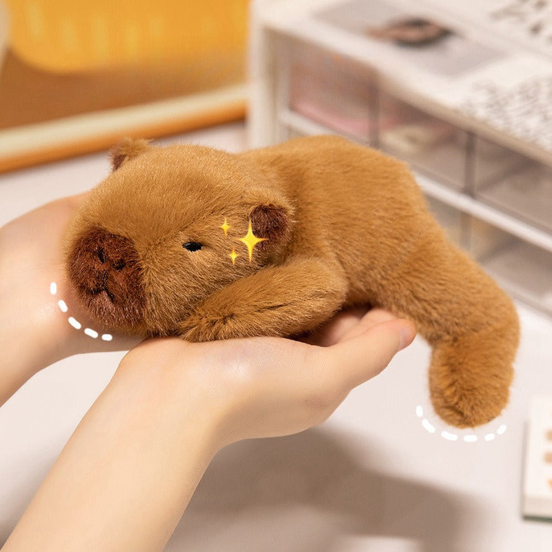 Capybara Plush Toy Soft Stuffed Animal with Funny Belly Up