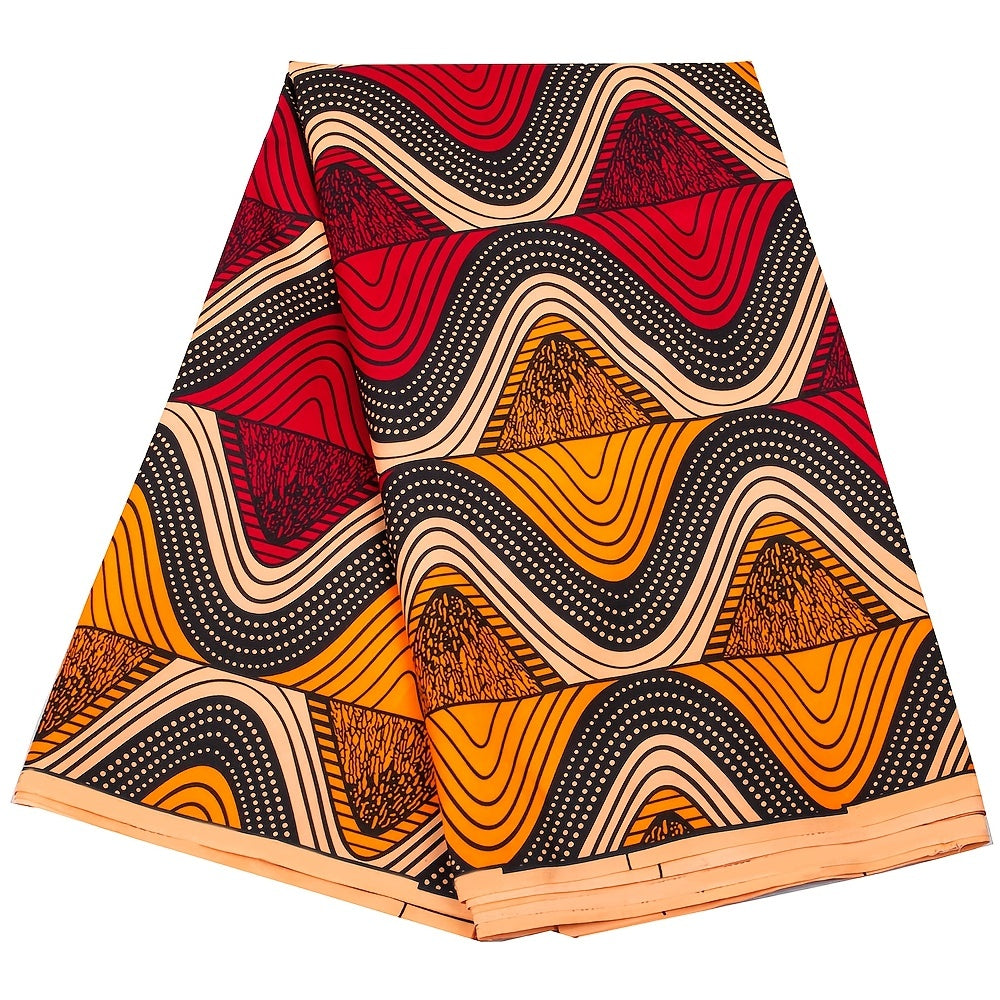 Geometric African Ankara Wax Print Polyester Fabric for Home Craft