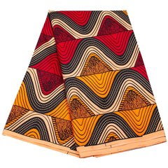 Geometric African Ankara Wax Print Polyester Fabric for Home Craft