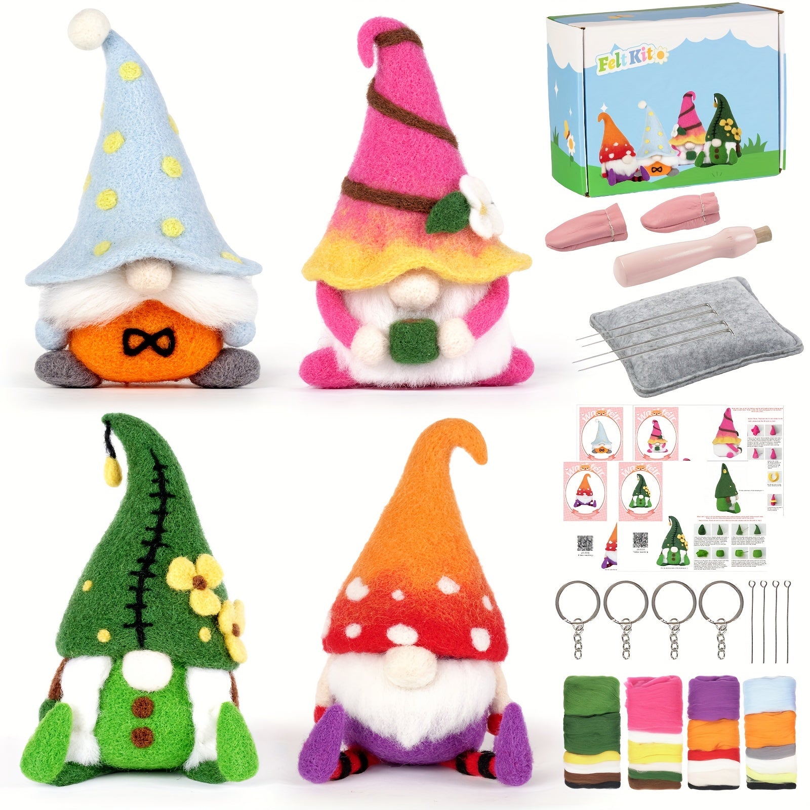 Needle Felting Kit for Doll Making DIY Decoration Dwarf Set