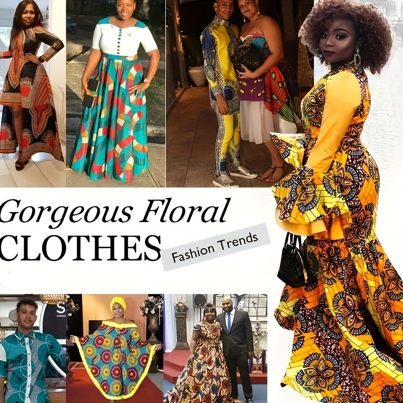 African Wax Dye Cloth - Ethnic Style Double Sided Printing Fabric