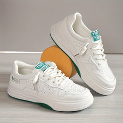 Women's Letter Print Skate Shoes Breathable Lace Up Sneakers