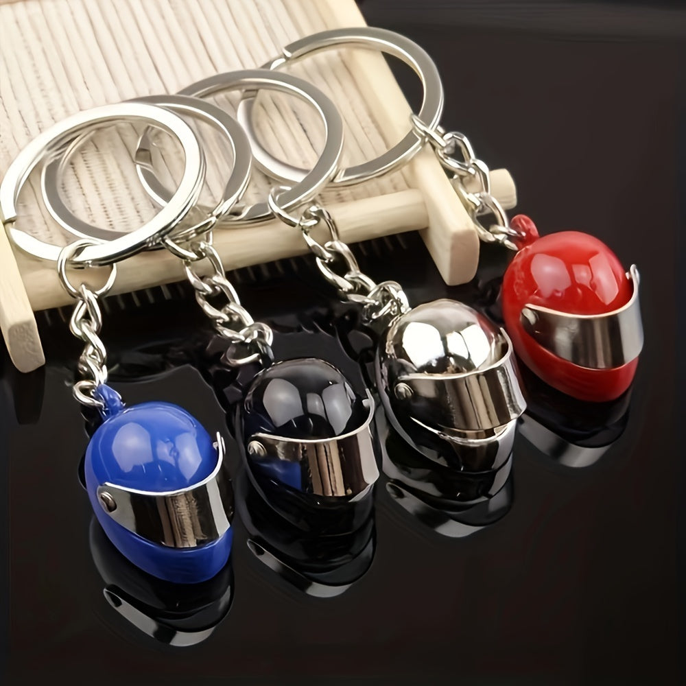 Metal Motorcycle Helmet Key Chain Helmet Shaped Keychain Bag Charm Pendant