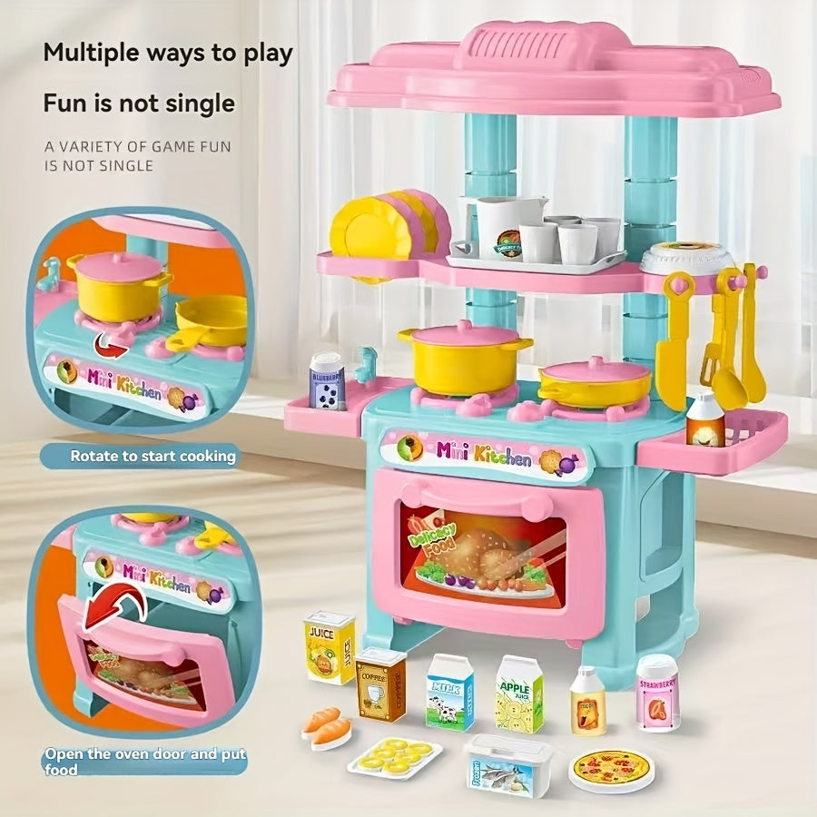 Kitchen Toy Set with Realistic Cooking Utensils Doll Accessories