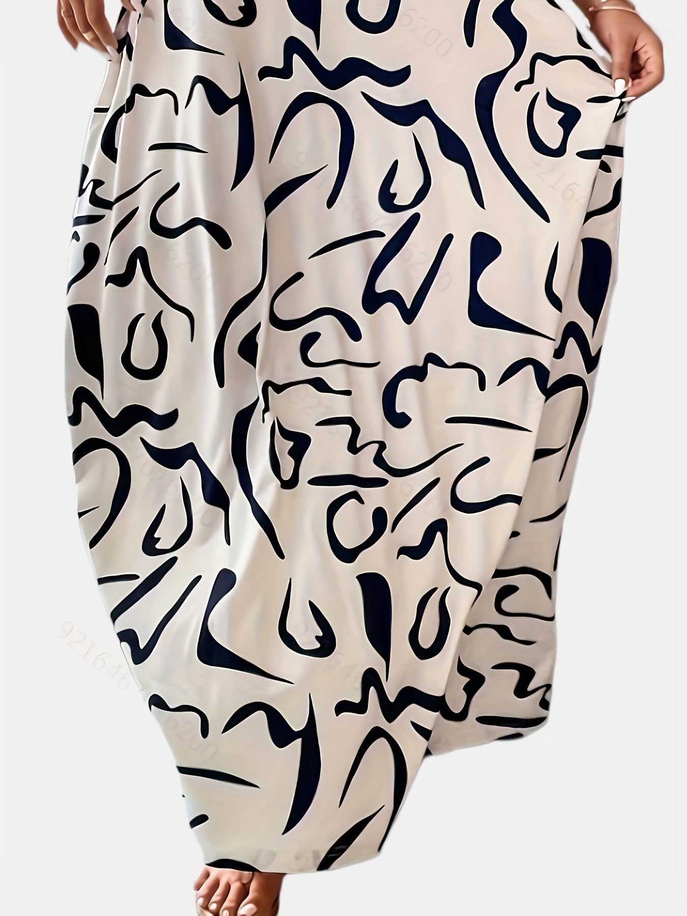  Graffiti Print Maxi Cami Dress