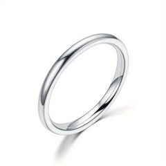 Stainless Steel Round Rings Plain Stackable Wedding Ring Size 5 12