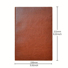 Faux Leather Notebook 200 Pages 5.91x8.31in Portable Diary Stationery Gift