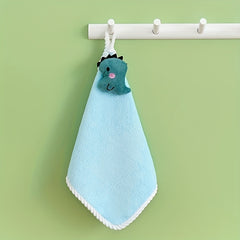 Cartoon Fingertip Towel Soft Absorbent with Hanging Loop for Bathroom