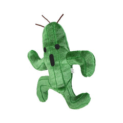 Green Cactus Plush Toy 9in Whimsical Desk Decor Eyes & Mouth