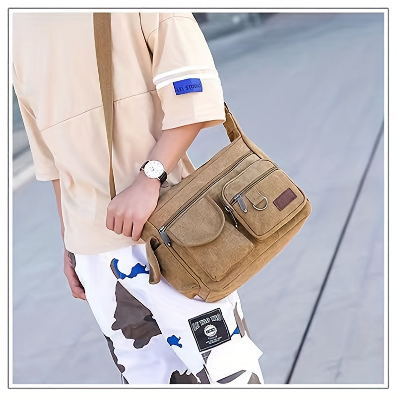 Large Capacity Men's Crossbody Backpack Briefcase Shoulder Bag