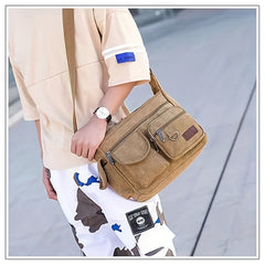 Large Capacity Men's Crossbody Backpack Briefcase Shoulder Bag