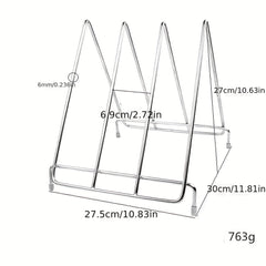 Stainless Steel Floor Standing Chopping Board Rack Kitchen Storage Rack