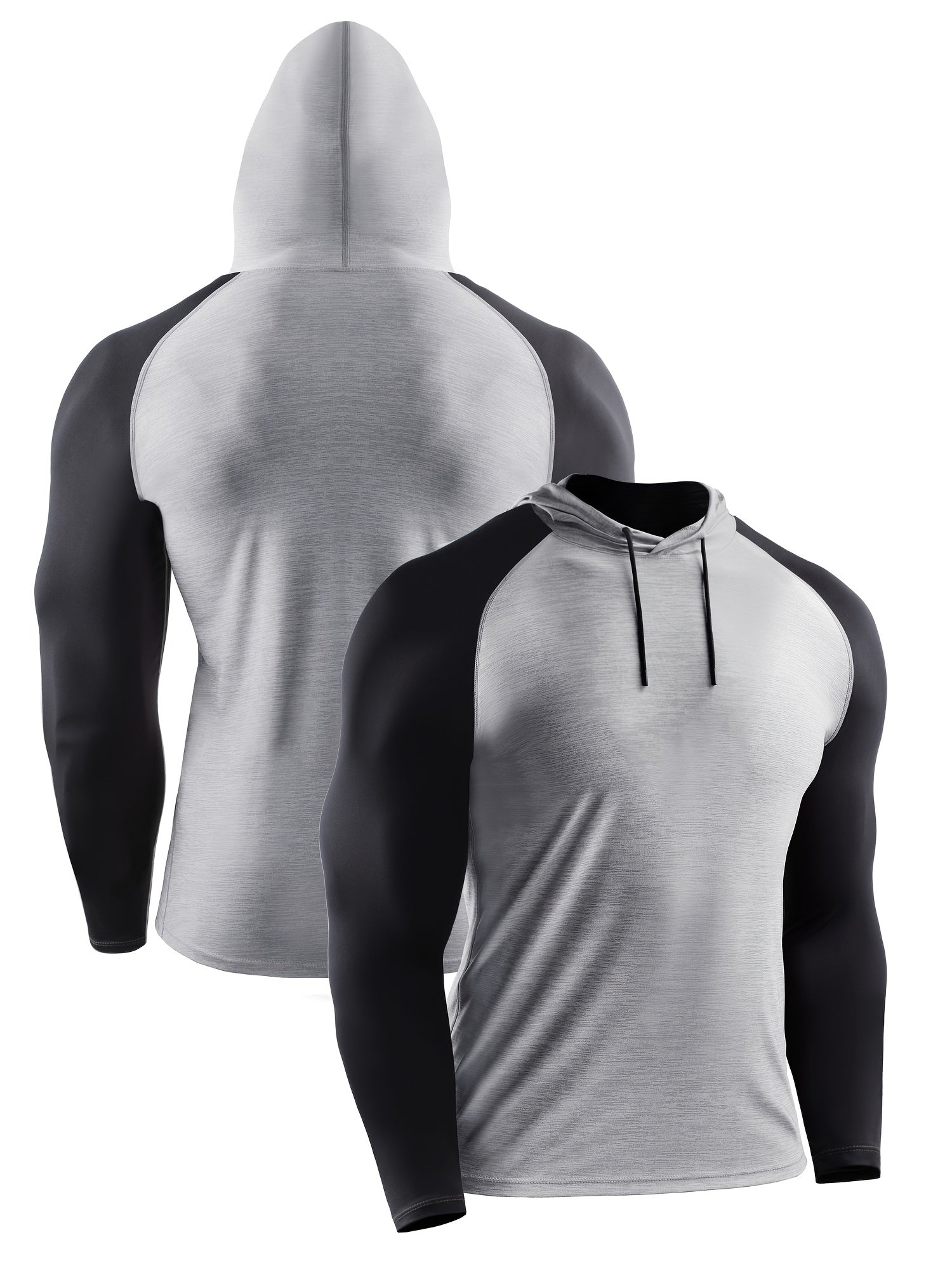 Quick Dry Men's Long Sleeve Hoodie for Fitness Run