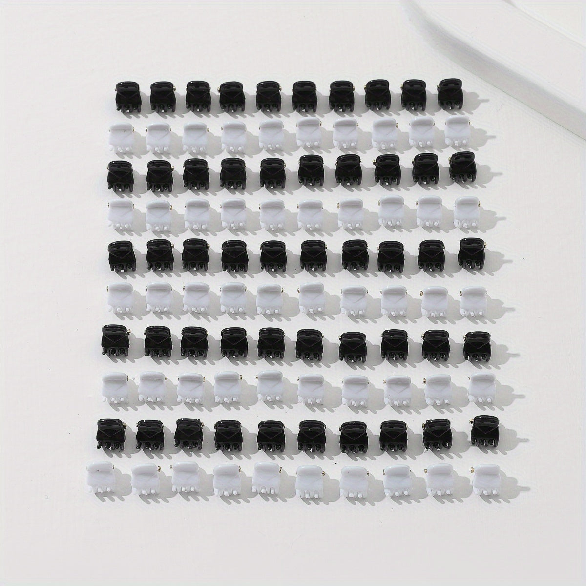 100pcs Mini Hair Claw Clip Solid Style Shark Claw For Side Hair