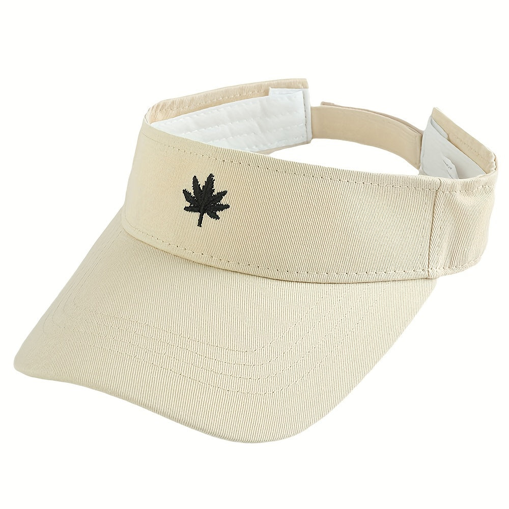 Sunscreen Sunshade Visor Hat with Maple Pattern for Men