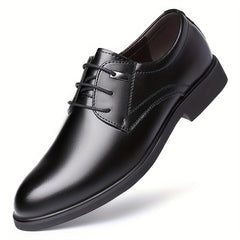 Men's Round Toe Lace Up Derby Shoes Non Slip Business Formal Shoes