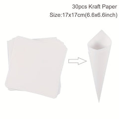 Rustic Wedding Paper Cone Holder Box Confetti Tray