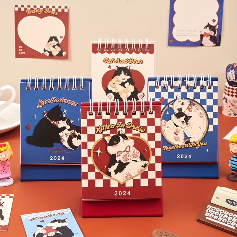 Cartoon Mini Desk Calendar Tabletop Flip Calendar