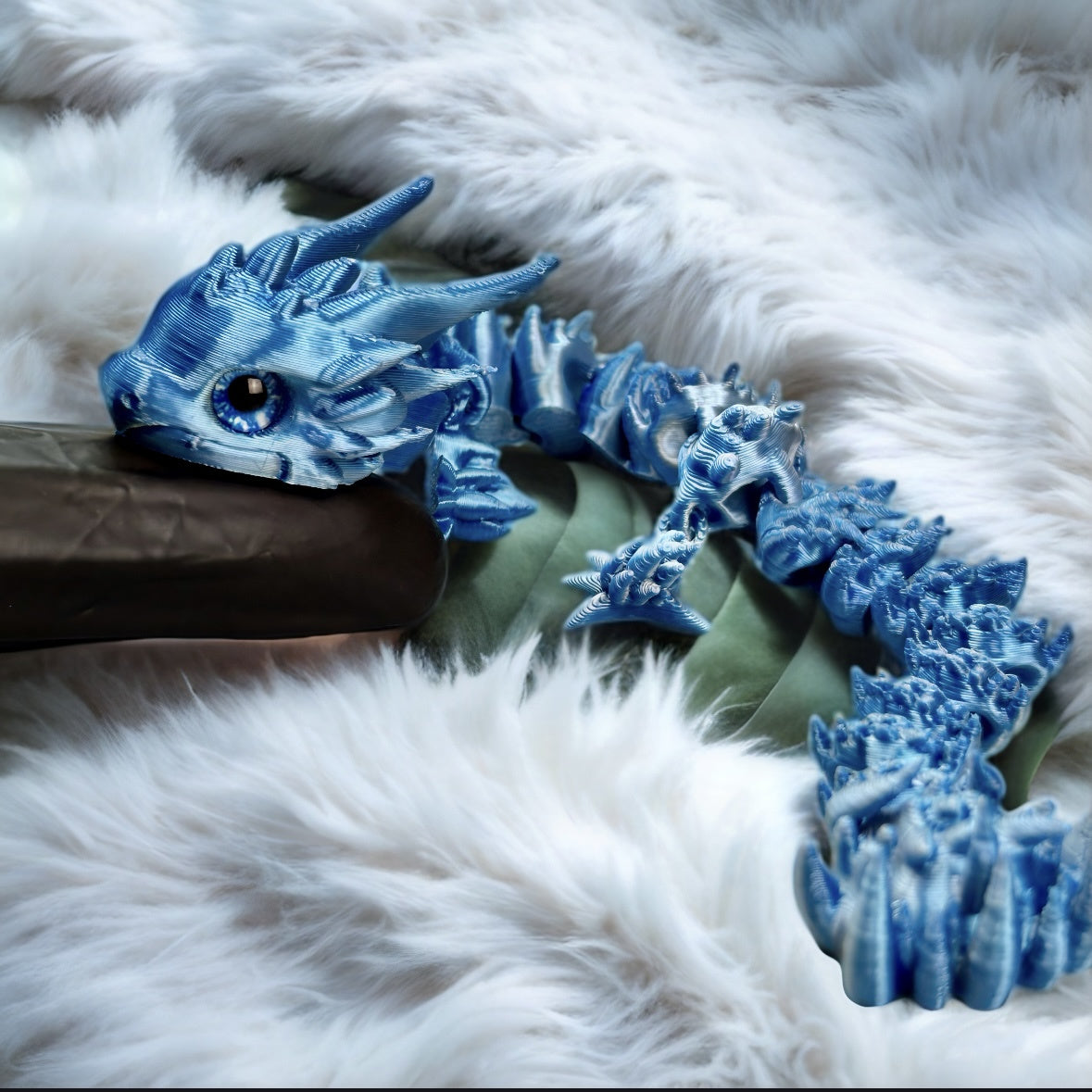 Dual Gradient Poseable Dragon Statue 14 Collectible Fantasy Art Figure