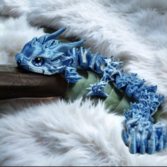 Dual Gradient Poseable Dragon Statue 14 Collectible Fantasy Art Figure