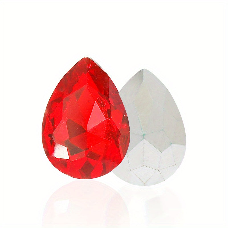 20pcs Glass Water Drop Drill Mobile Phone Sticker DIY Decoration Accessories