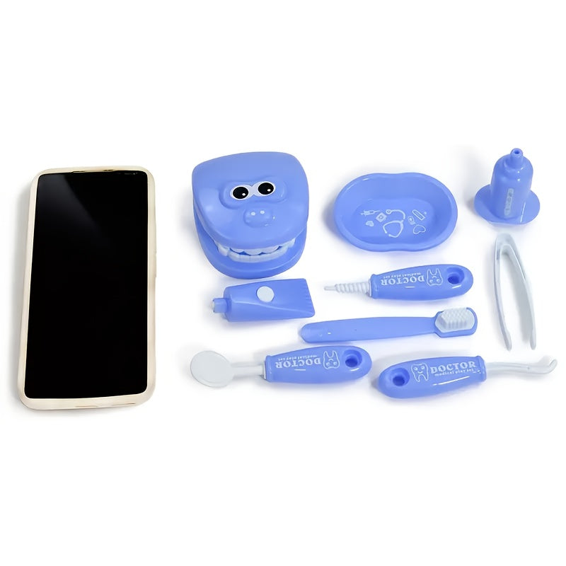 9pcs Dental Toy Set for Pretend Play as Doctors and Nurses