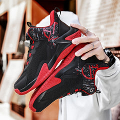 Men's Rotating Buckle Basketball Shoes Non Slip Sneakers