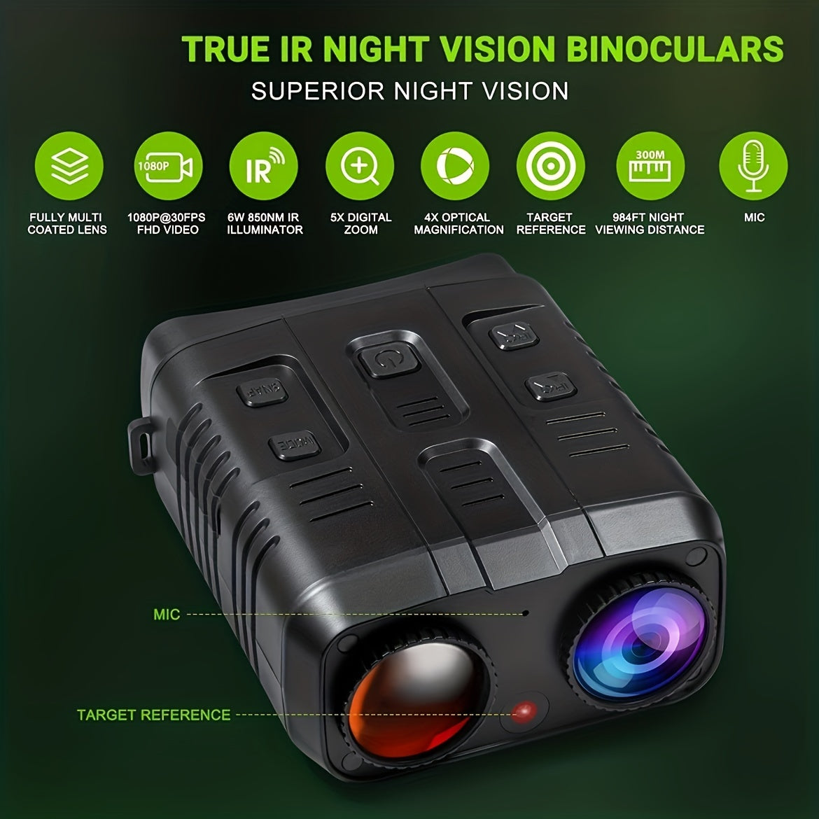 R19 Digital Night Vision Binoculars 1080P HD Infrared Night Vision Goggles