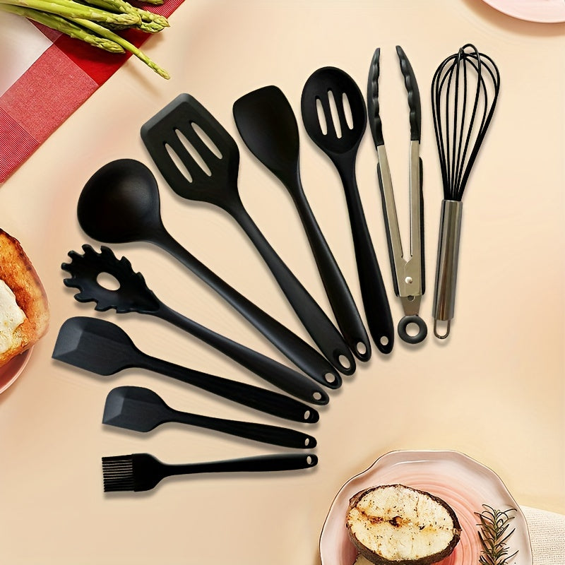 10pcs Silicone Utensil Set Kitchen Safety Cooking Tools Non Stick