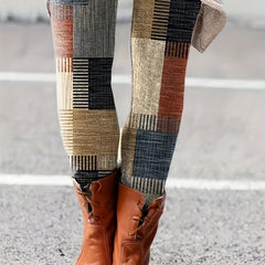  Patchwork Print High Rise Legging