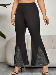  Colorblock High Rise Flared Leg Trousers