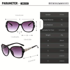 Large Oval Sunglasses Women Gradient Anti Glare UV400