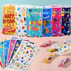 20pcs Happy Birthday Pearlescent Candy Bags