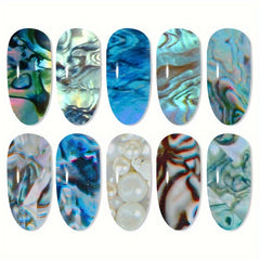 10 Roll Pearl Nail Foil Transfer Stickers Starry Sky Nail Foil