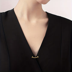 Smile Shape Brooch Pin Shirt Collar Decoration Female