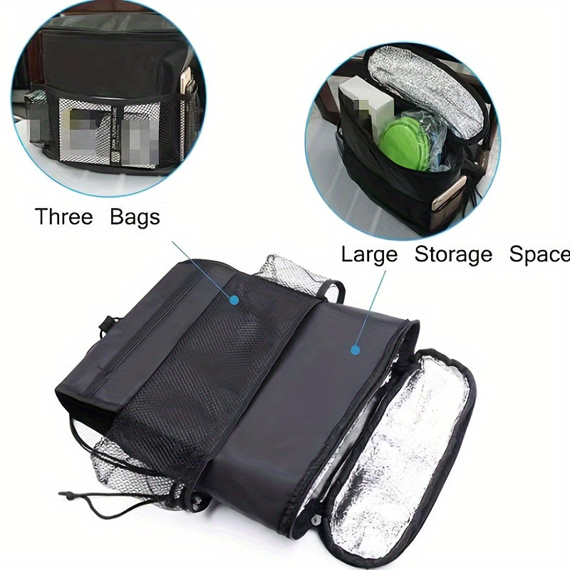 Car Chair Back Storage Bag Insulation Container Tissue Organizer