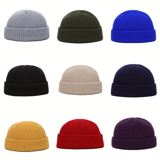 Unisex Ribbed Fisherman Beanies Winter Hats