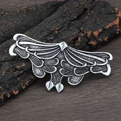 Vintage Silvery Hair Clip Viking Style Barrette Back Head Hair Clip