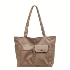 Casual Pocket Tote Bag Shoulder Handbag for Work School Travel