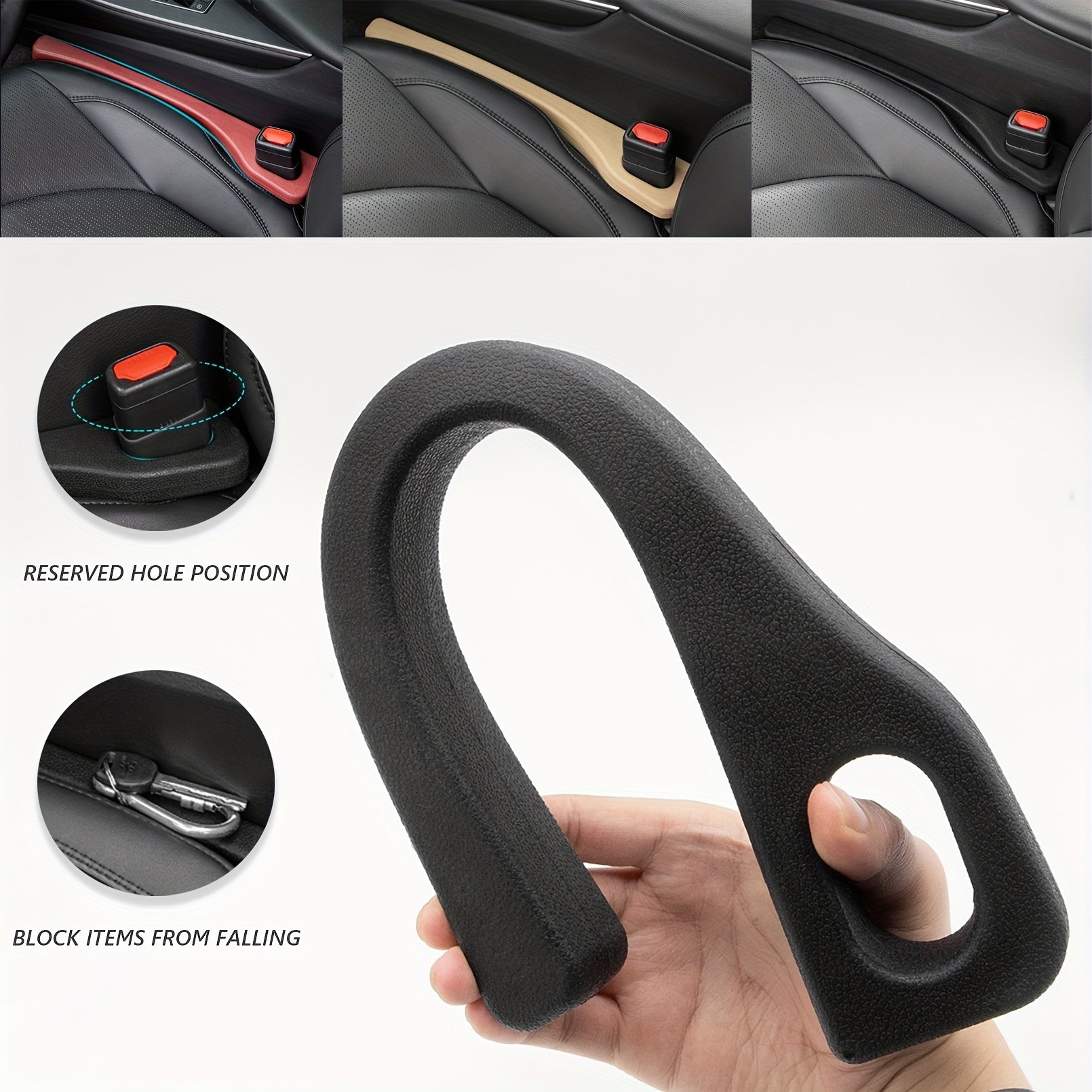 Car Seat Gap Filler Organizer - Console Gap Plug Strip Side Seat Organizer