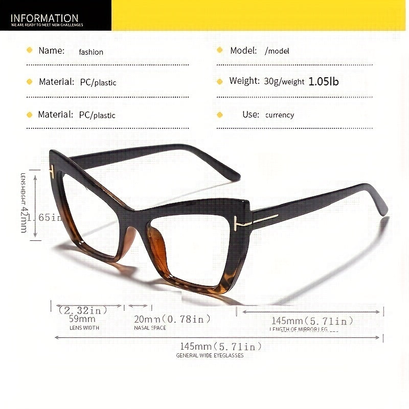 Retro Tortoiseshell Cat Eye Glasses for Women