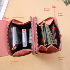 Mini Touch Screen Phone Purse Women's PU Leather Crossbody Bag