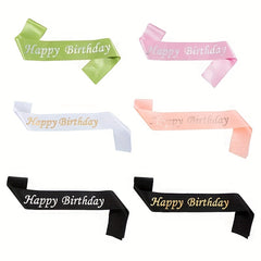 Colorful Happy Birthday Shoulder Belt for Women