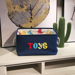 Dark Dinosaur Toy Storage Basket Embroidery Cartoon Printing - Home Organization
