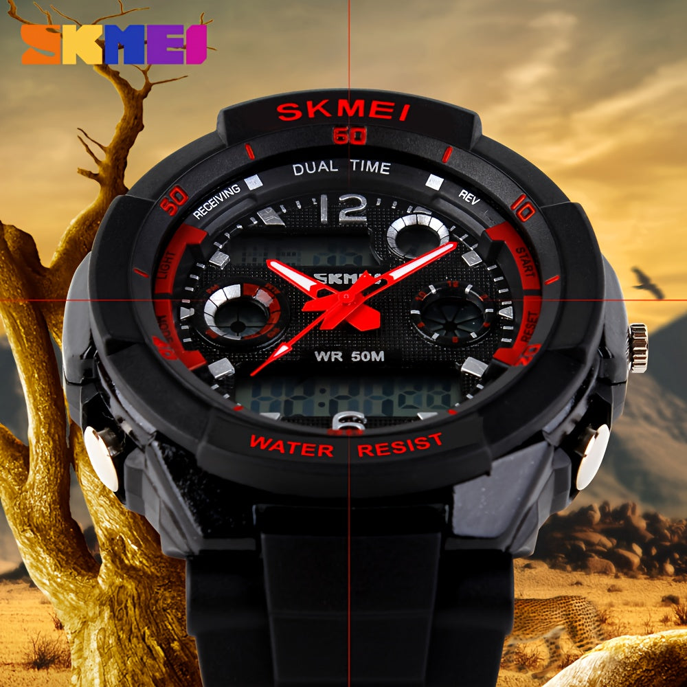 Waterproof Dual Time Sports Watch