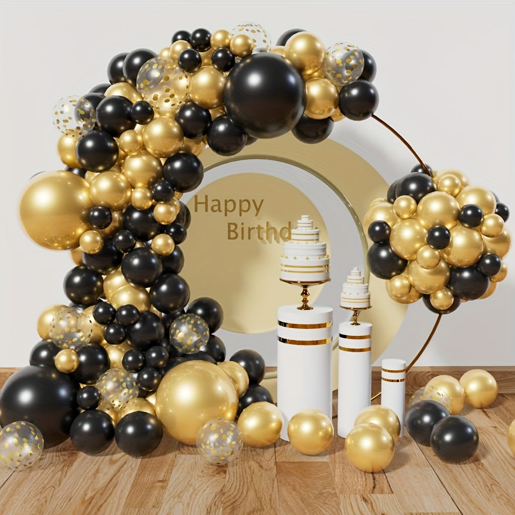 137Pcs Golden Balloons Garland Arch Kit Wedding Birthday Party Decor